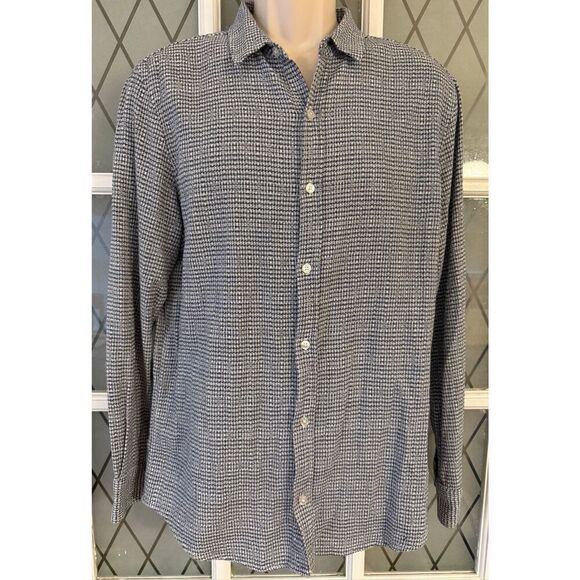 Julian & Mark Jamm Group Limited Stretch Button-Up Mens Textured Shirt Size L - Picture 2 of 7